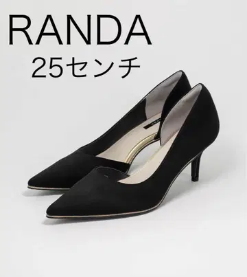 RANDA 글리터 라인 사이드 오픈 펌프스 25cm