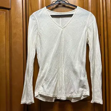 우사토 린넨 아이보리 긴팔 셔츠