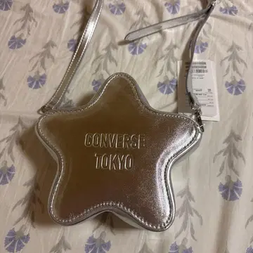 CONVERSE TOKYO 실버 별 모양 미니백 가방 백