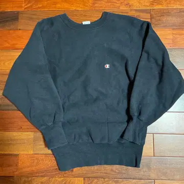 블랙 USA 90s 자수 택 리버스 위브 Reverse Weave