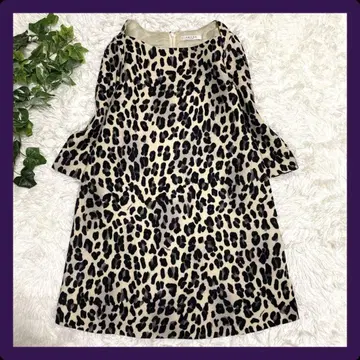 무료배송 ADORE 어도어 레오파드 무늬 스퀘어 넥 원피스