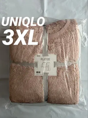 미사용 새상품 유니클로 퍼리 플리스 세트 핑크 계열 3XL