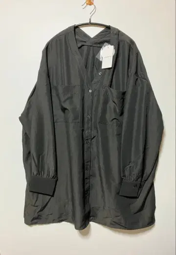 LEPSIM*V넥 BIG 튜닉 셔츠*긴팔 차콜