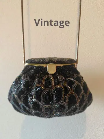 총 비즈백 빈티지 파티백 2way 골드 레트로 새상품급