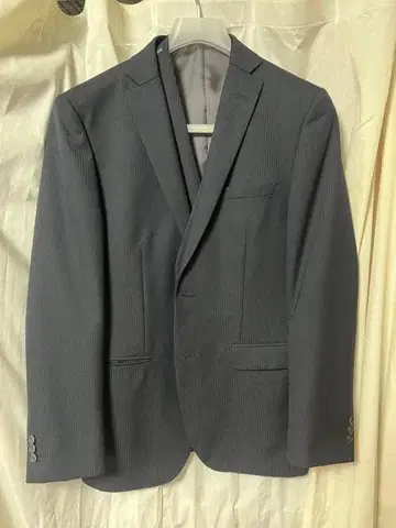 정장 수트 베스트 포함 블랙 스트라이프 JOURNALWORKS