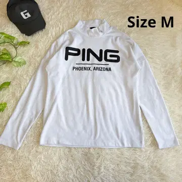 [핑] 새상품급 모크넥 화이트 빅 로고 육중한 M 사이즈 남성용