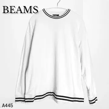 [ 빔즈 ] 크루넥 맨투맨 트리밍 디자인 화이트 ( L )