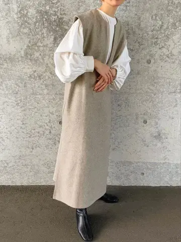 select moca 키넥 롱 베스트 원피스 롱 원피스 Free