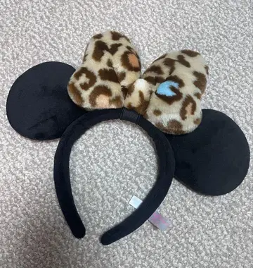 디즈니 머리띠 레오파드 무늬 미니