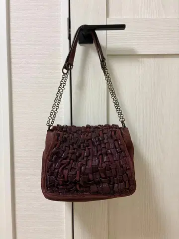 teeLisa 버건디 숄더백