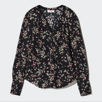 코토니에 레이온 프린트 블라우스 꽃무늬 L