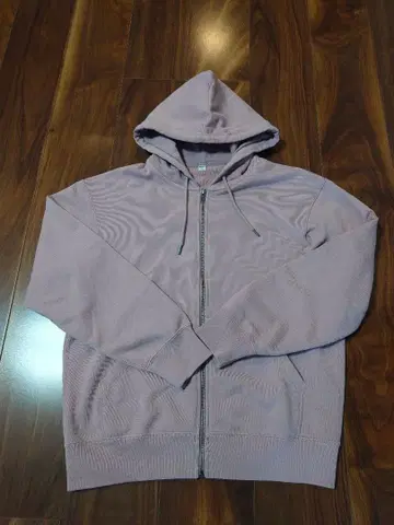 유니클로 연보라색 풀 집업 후드티