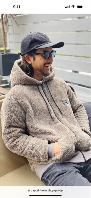 캡틴헬름 플리스 후드티 M 사이즈