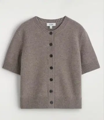 COS 메리노울 반팔 가디건 니트