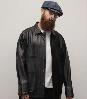 Schott 램 가죽 커버올 자켓