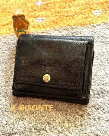 IL BISONTE 블랙 3단 폴더형 지갑