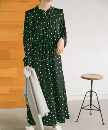 도트 프린트 원피스