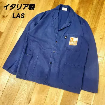 70s 레어 LAS 이탈리아제 프렌치 워크 자켓 페이드 기업계