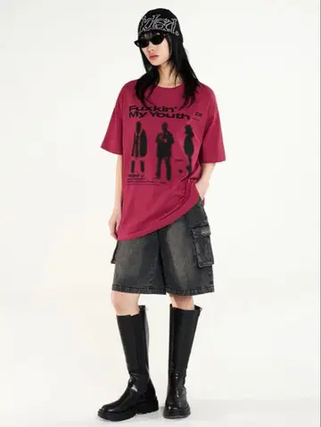 Odd Studio 데님 하프 팬츠 블랙