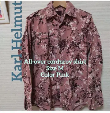 칼 헬무트 올 패턴 꽃무늬 코듀로이 셔츠 사이즈 M