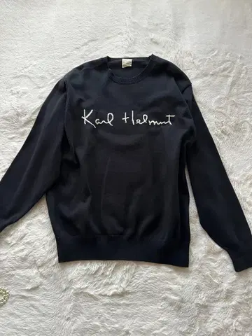 칼 헬무트 Karl Helmut 로고 니트 블랙