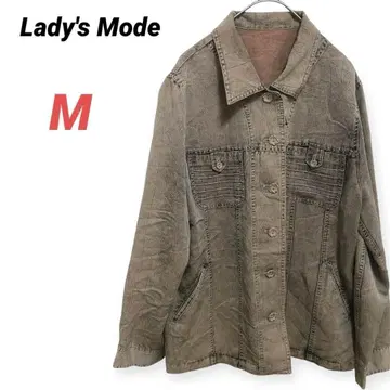 lady'smode 자켓 데님 자켓 겉옷 빈티지 브라운