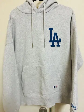 LA 로고 그레이 후드티 로스앤젤레스