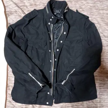 H&M 블랙 밀리터리 자켓