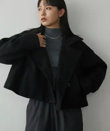 [ Aunt Marie's ] 스탠드 카라 3WAY 크롭 자켓