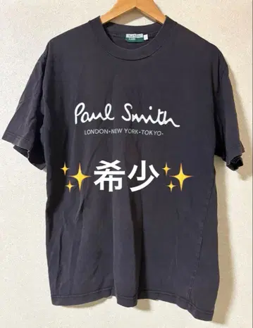 레어 PaulSmith jeans 로고T셔츠 L사이즈 블랙