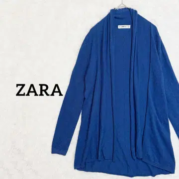 자라 니트 / 드레이프 롱 니트 가디건 로얄 블루 엘레강트 M