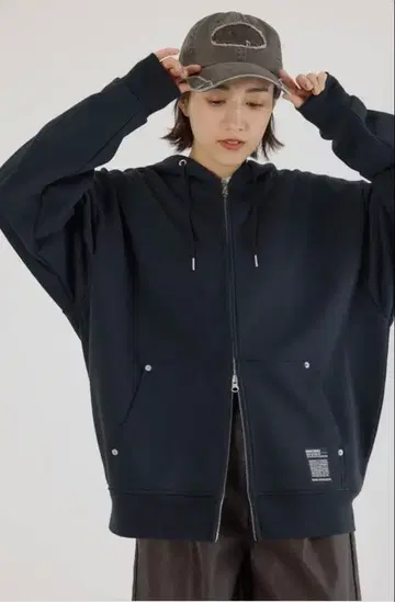 unisex SHARE W 지퍼 후드티