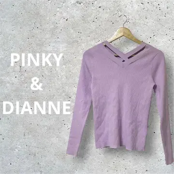 [ PINKY&DIANNE ] 크로스 V넥 리브 니트 풀오버