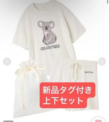 GELATO PIQUE 코알라 자카드 풀오버 & 숏팬츠 세트