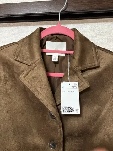 H&M 스웨이드풍 브라운 자켓 XS 미사용 새상품