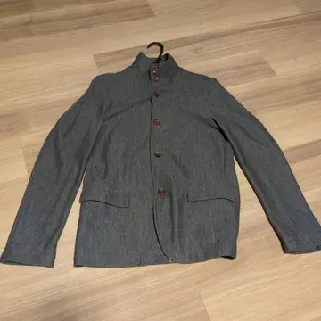 그레이 스탠드 카라 자켓