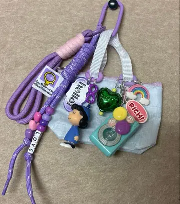 주렁주렁 키링 미니백 파라코드 라이트 포함