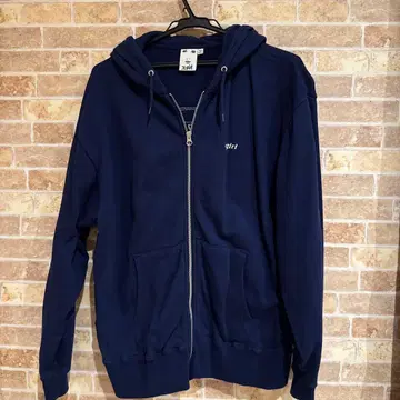X-girl 네이비 후드티