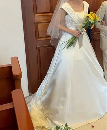 새상품급 A라인 웨딩 드레스