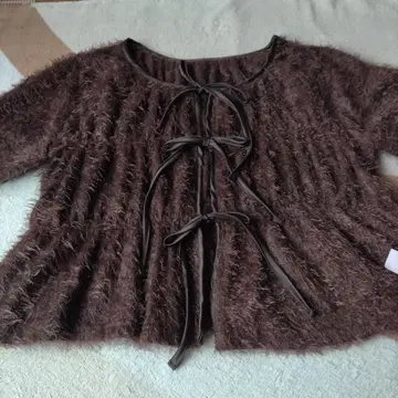 punyus 프론트 리본 가디건 긴팔 미사용 새상품