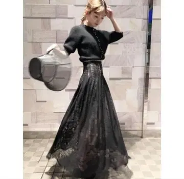 스나이델 롱 스커트 레이스 페티코트 포함