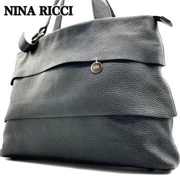 니나리치 주름 가죽 토트백 숄더백 블랙 프릴 A4 가능