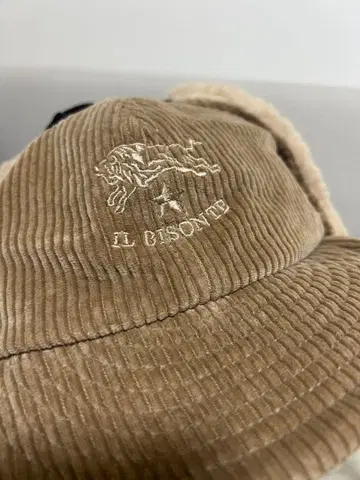 IL BISONTE 코듀로이 플라이트 캡 베이지