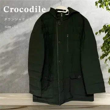 Crocodile 다운 자켓 모스그린 후드 부착