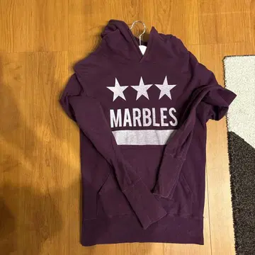 MARBLES 퍼플 후드티 S 사이즈