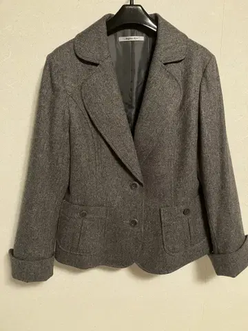 테일러드 자켓 울 혼방 그레이