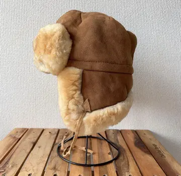 빈티지 양가죽 리얼 무스탕 플라이트 캡 빈티지