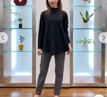 GEORGES RECH 라메 저지 보틀넥 플레어 풀오버