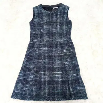 PINORE 피노레 슬리브리스 트위드 원피스 M