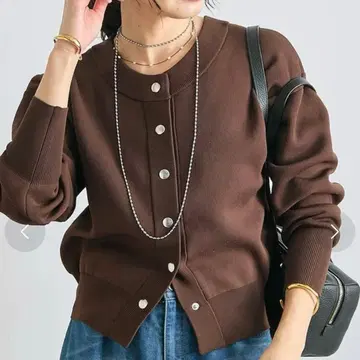 새상품 RIVE DROITE 더블 페이스 니트 블루종 니트 가디건